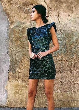 Платье zara в пайетки