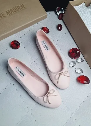 Steve madden оригінал ніжно-рожеві шкіряні балетки