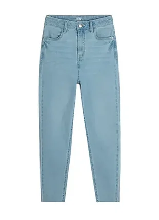 Cool club, джинсовые штаны для девочки, крой mom, светлый деним 164 см