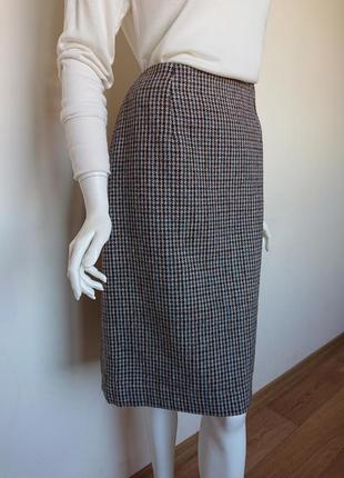 Trefriw женская юбка шерсть винтаж гусиные лапки 70е размер uk 122 фото