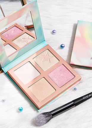 Палетка хайлайтерів для обличчя focallure