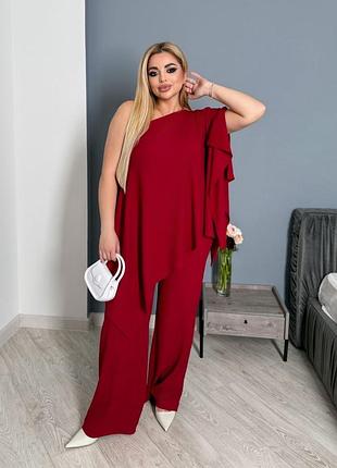 Жіночий костюм трійка топ туніка штани | 4036