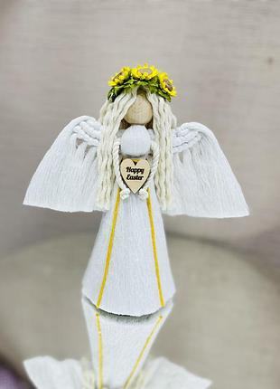 Пасхальные ангелы в подарочной упаковке с надписью «happy easter», высота 22 см