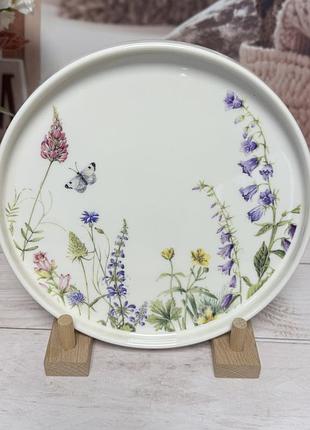 Тарелка фарфоровая десертная d20см floral