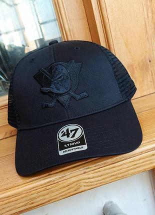 Бейсболка кепка тракер анахайм anaheim ducks (usa) nhl mlb nfl nba new era 47 brand оригинал нхл ny