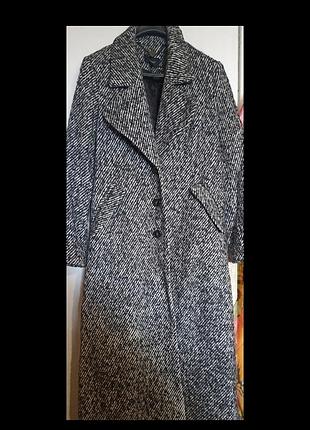 Длинное женское пальто б/у на размер м