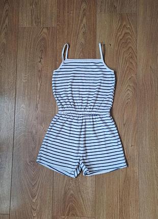 Летний морской махровый комбинезон для девочки