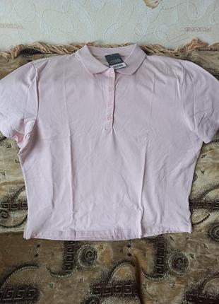 Коттоновая футболка-поло esmara, размер хл-2хл.
замеры присутствуют на фото.