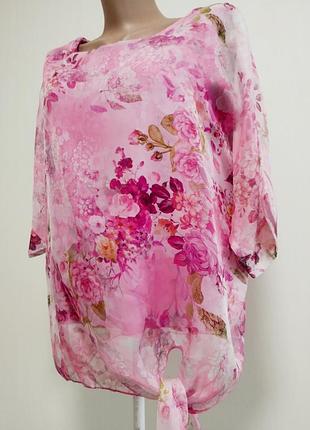 Шифон блуза яскрава