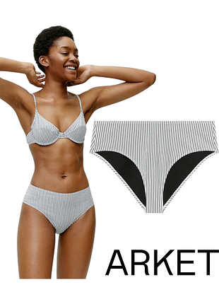 Arket бикини seersucker в полоску
