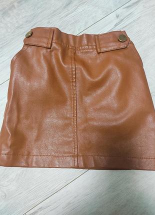 Детская юбочка из экокожи