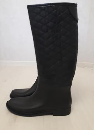 Резиновые сапоги zara черные резиновые сапоги стеганый верх