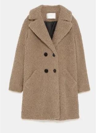 Шуба пальто тедді zara women р.м укр 46 eur 38