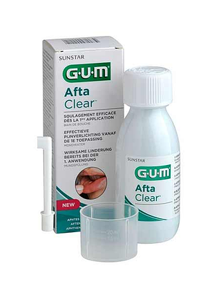 Ополаскиватель для ухода за полостью рта gum afta clear против травм и язв 120 мл