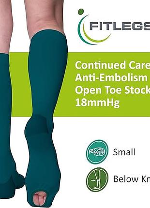 Fitlegs компрессионные противоэмболические гольфы высокие носки чулки s ниже колена с открытым носком
