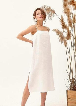 Стильное платье комбинация миди в бельевом стиле