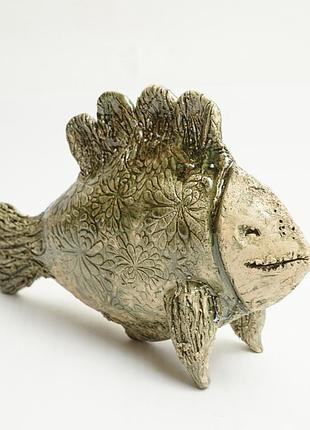 Оригинальная керамическая статуэтка | рыбка|