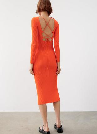 Трикотажное платье миди zara9 фото