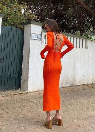 Трикотажное платье миди zara