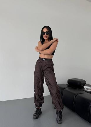 Женские спортивные штаны из плащевки