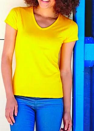 Базова футболка з круглим вирізом жовтого кольору