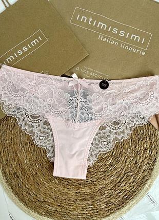 Розовые трусики бразильяны кружевные hunkemoller