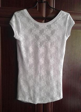 Мереживний ажурний ніжно-бузковий напівпрозорий топ zara trafaluc