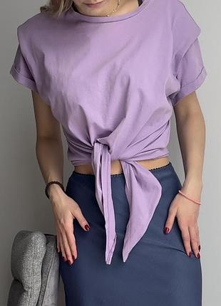Футболка на завязках dilvin фиолетовая