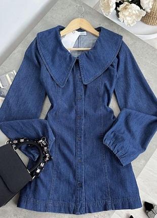 Нова колекція! джинсова силуетна сукня/плаття/сарафан zara.