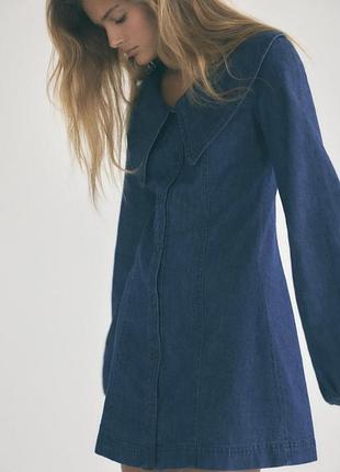Нова колекція! джинсова силуетна сукня/плаття/сарафан zara.6 фото