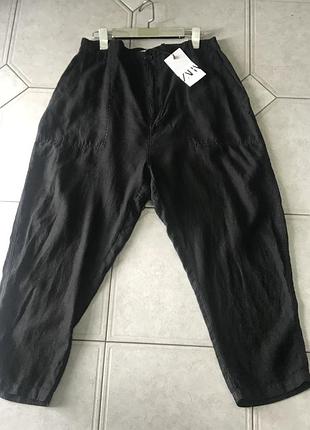 Льняные брюки момы зара