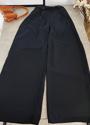 Класичні чорні широкі брюки shein