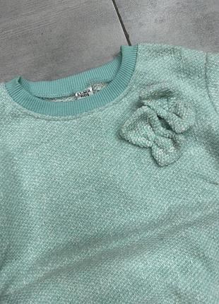 Свитшот мятный для девочки☺️ 2