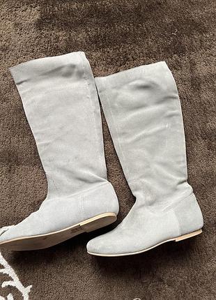 Чоботи демі 38 р. натуральна замша