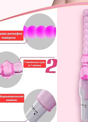 Анальный вибратор ребристый 5