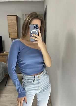 Асиметричний топ zara/ топ на одне плече zara/ кроп топ zara