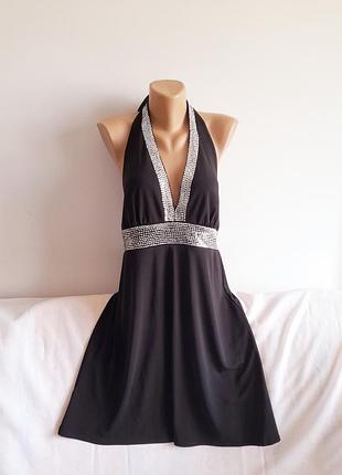 Распродажа! черное платье с открытой спинкой, от эssentia, p.12/xl/42