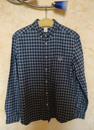 Красива оригінальна бавовняна картата сорочка