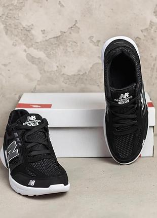 Кроссовки мужские new balance black кожа-сетка4 фото