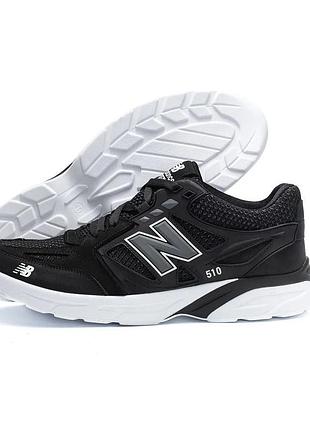 Кроссовки мужские new balance black кожа-сетка9 фото