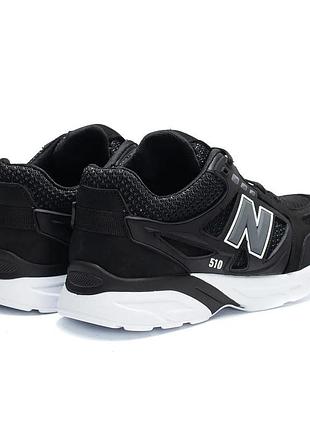 Кроссовки мужские new balance black кожа-сетка10 фото