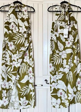 Платье из смесовой льняной ткани zara9 фото