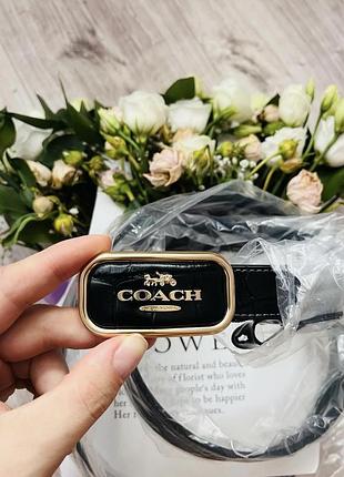Ремень кожаный женский coach, оригинал