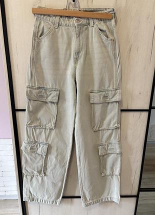 Широкие джинсы с карманами h&amp;m