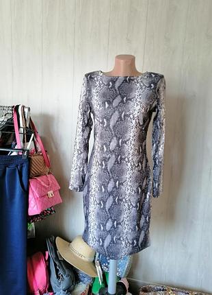 Красивое эффектное платье пайетка имитация кожи чешуйки змеи