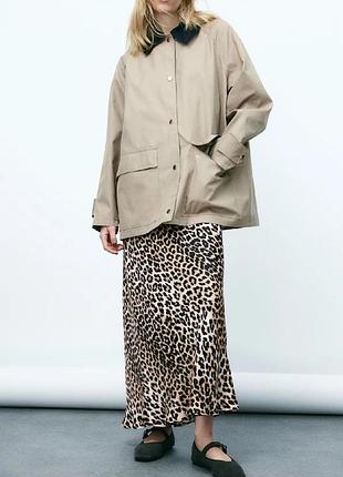 Длинная леопардовая юбка