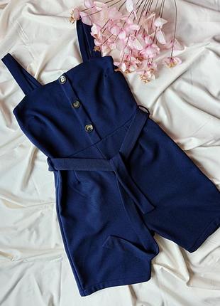 Летний комбинезон, ромпер темно-синего цвета, размер 44/46