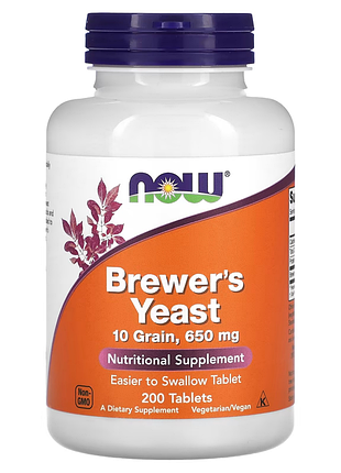 Пивні дріжджі- 200 таблеток - now foods