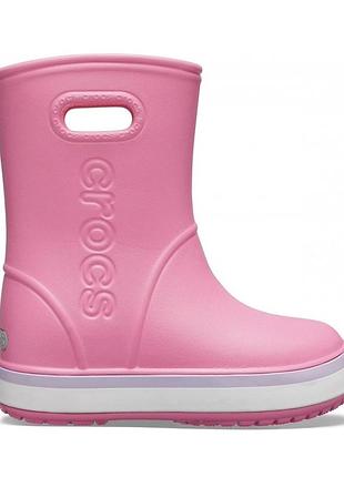 Резиновые сапоги детские crocs crocband rain boot kids