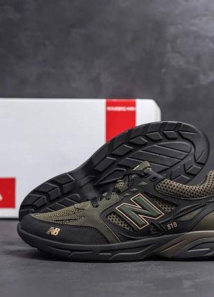 Кроссовки мужские new balance olive кожа-сетка